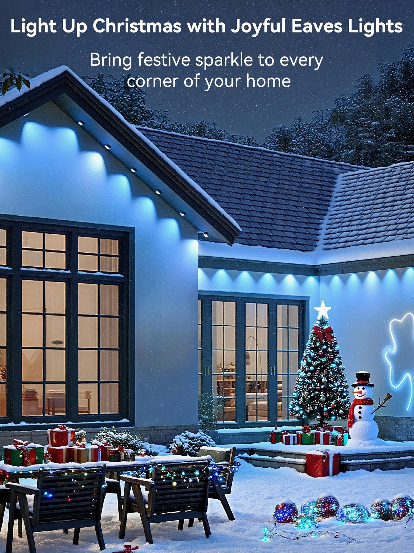 Permanent Outdoor Lights, 350FT RGB IP67 Waterproof Eaves Lighting, Smart LED Outside House Lights with App/Remote Control for Halloween, Christmas Decor, Holiday, Party, Daily, All Year-Round