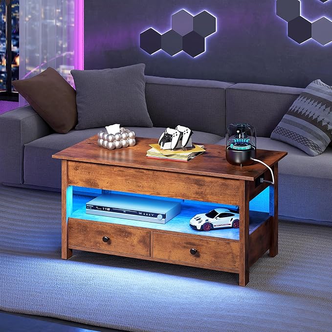 WLIVE Coffee Table, Lift Top Coffee Table