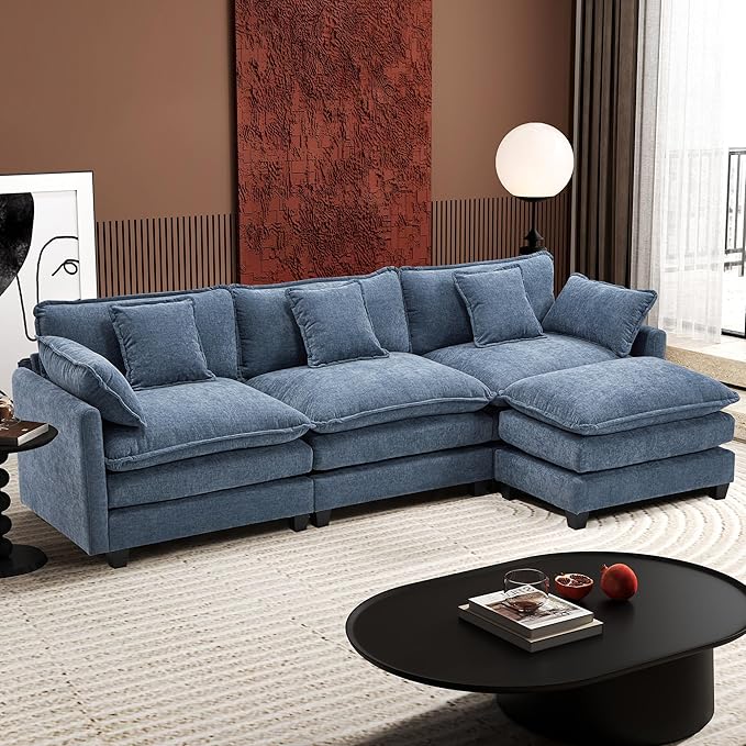 Ihanherry 111.4" L Shaped Cloud Sofa