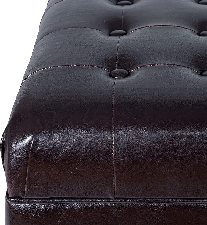 HomePop Deluxe Tufted Storage Bench