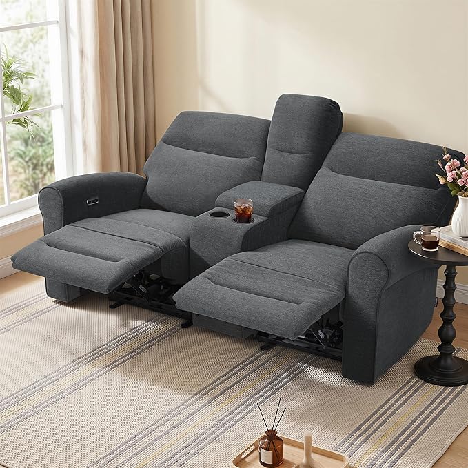 MCombo 78.3" Wall Hugger Power Loveseat Recliner Sofa