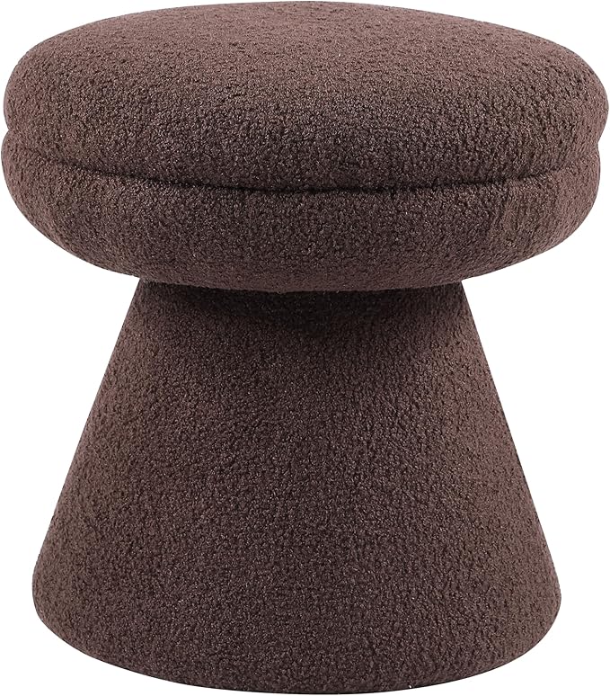 Furniture of America Rami Modern 18-inch Mushroom-Shape Upholstered Ottoman