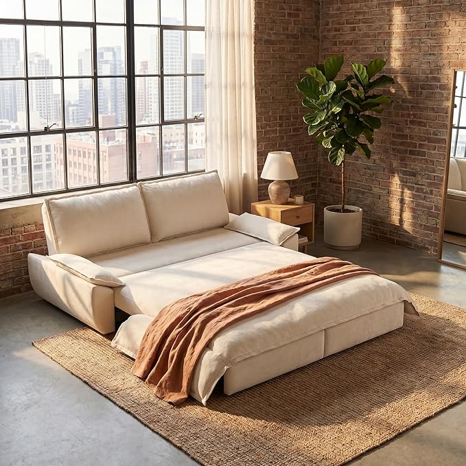 73.2" Sofa Bed Queen, 3-in-1 Pull Out Sofa Bed