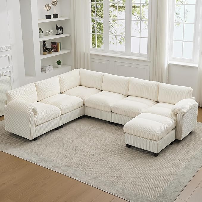 114'' V-Shaped Sectional Cloud Couch