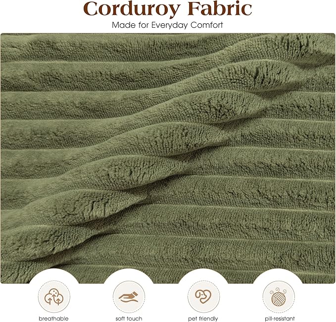 Ihanherry 59-inch Corduroy Convertible Sofa Bed