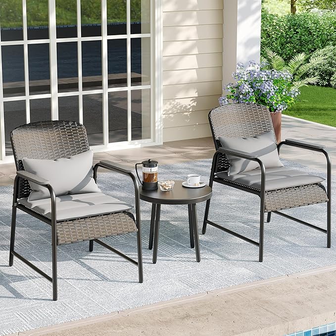 Jing's Villa 3-Piece Outdoor Bistro Set
