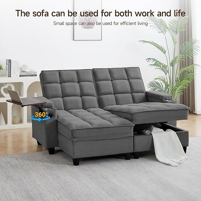 70.9" Chaise Lounge Chair Indoor, Oversized Boucle Upholstered Sofa Bed