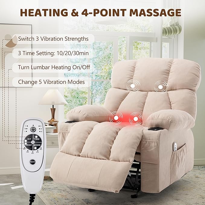 Massage Rocking Recliner Chair, Ergonomic Recliners Sofa