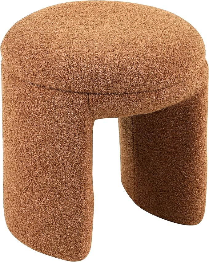 Furniture of America Rami Modern 18-inch Solid Wood Upholstered Ottoman