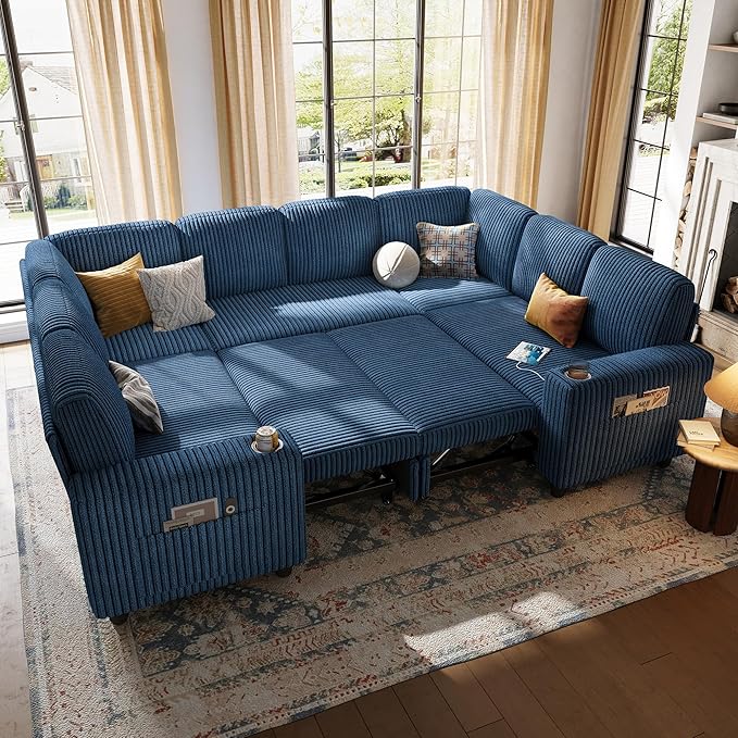 LINSY HOME Sectional Sleeper Sofa