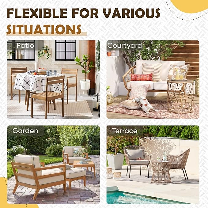Greesum Set of 2 Outdoor Rocking Chair, Rust-Proof & UV-Resistant, Comfortable