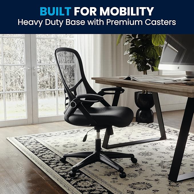 Flash Furniture Porter High Back Black Mesh Ergonomic Swivel Office Chair
