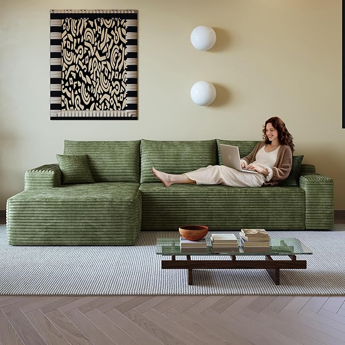 108" Sectional Couches for Living Room Cloud Couch Sofa