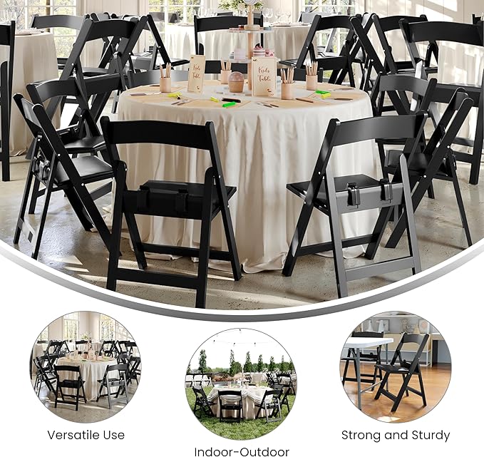 Flash Furniture Hercules Kids Black Resin Folding Chair