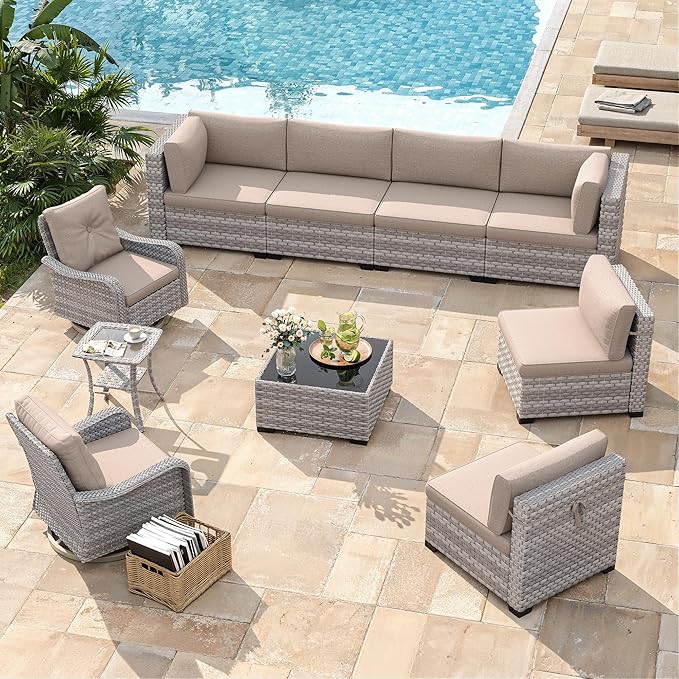 8-Seat Modern Patio Furniture Set