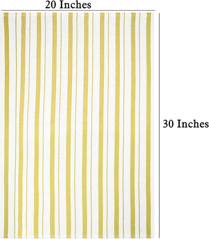 COTTON CRAFT Oversized Kitchen Towels -4 Pack 100% Cotton Basketweave Tea Dish