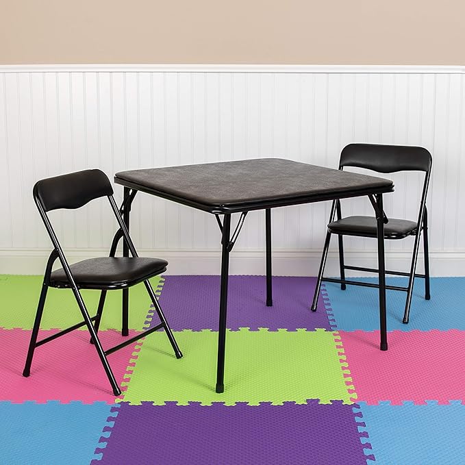 Flash Furniture Mindy Kids 3-Piece Folding Table and Chairs Set