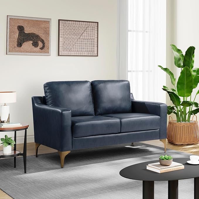 Serta Triton 55.5" Loveseat, Transitional Modern, Dreamcoil Comfort, Metal Legs