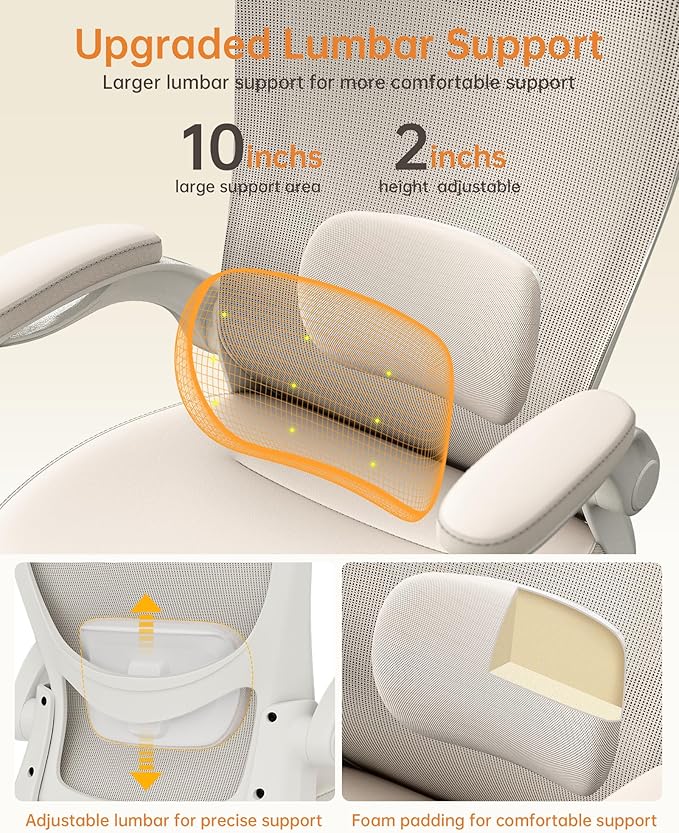 MUXX.STIL Office Chair, PU Leather Ergonomic Desk Chair