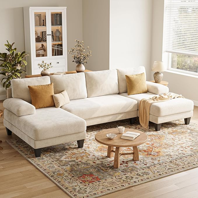 U-Shaped Sectional Couches for Living Room | 112 Inch Modern Sectional Couch |