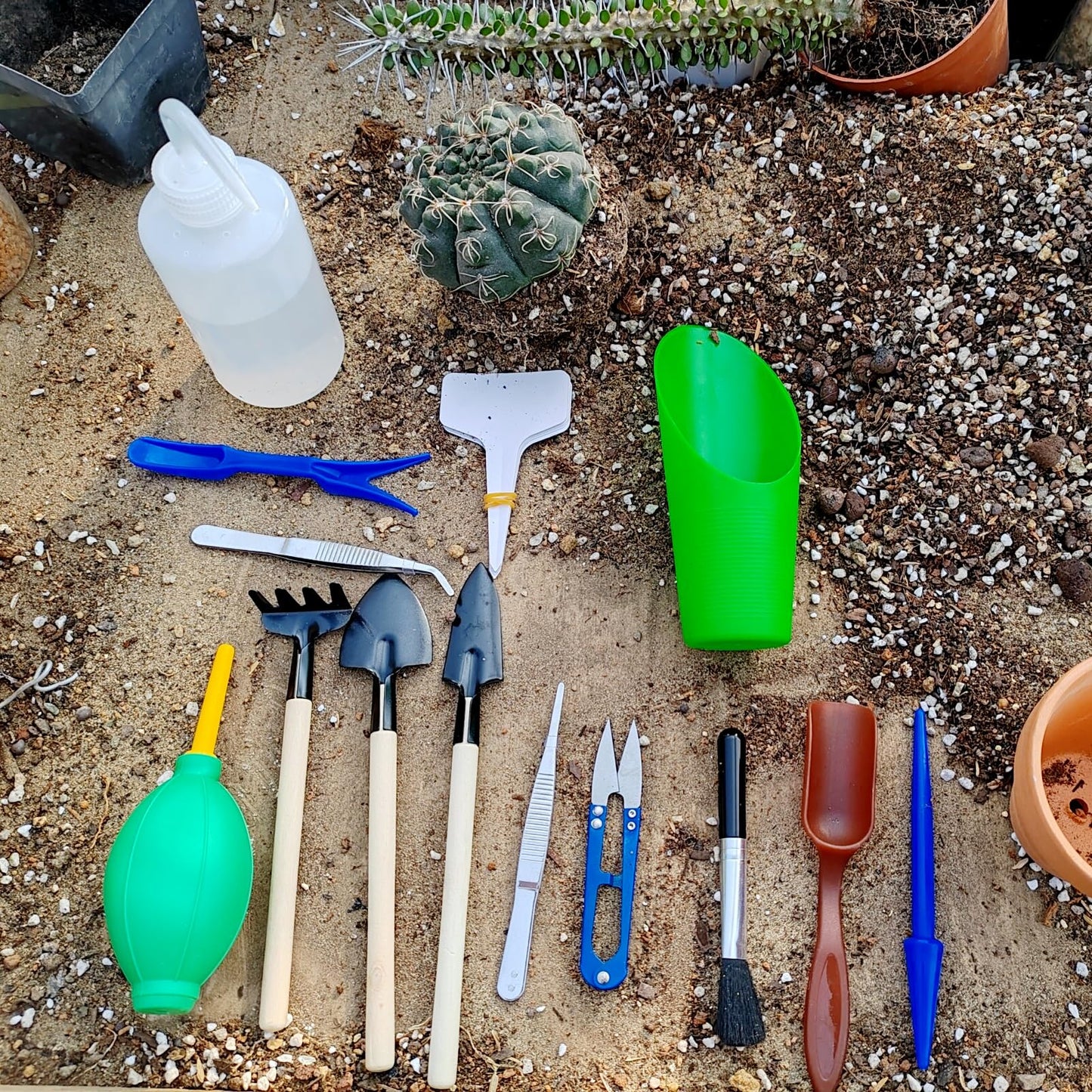 GXXMEI 20PCS/Set Succulent Tools Set, Mini Garden Tool Set, Transplanting Tools Set, Succulent Care Kit for Succulent Miniature Gardening Plant