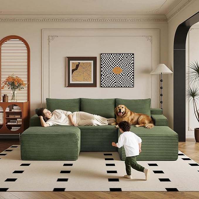 96" Sectional Couches for Living Room Cloud Couch Sofa