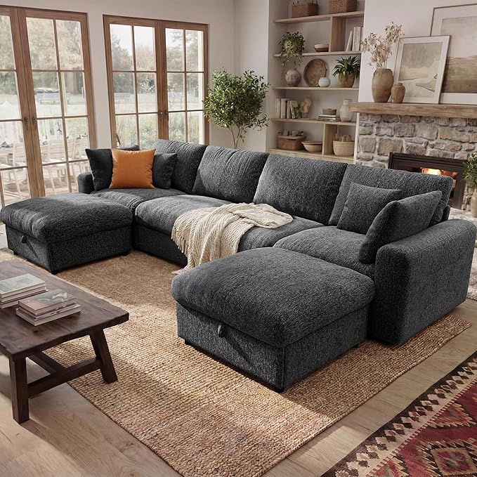 Ihanherry 141" Oversized Cloud Sectional Couches