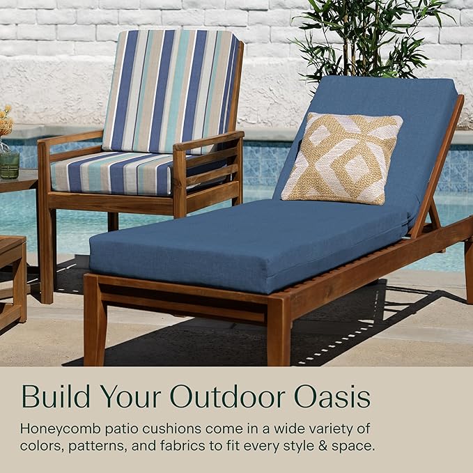 Honeycomb Outdoor Chaise Lounge Cushion