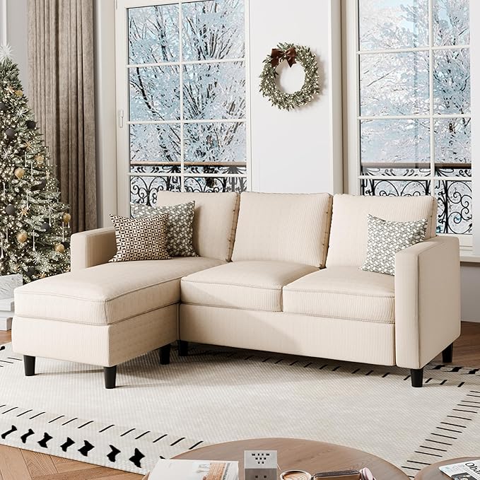 SUNLEI 73.6" Modular Sectional Sofa, Comfy Cloud Couch