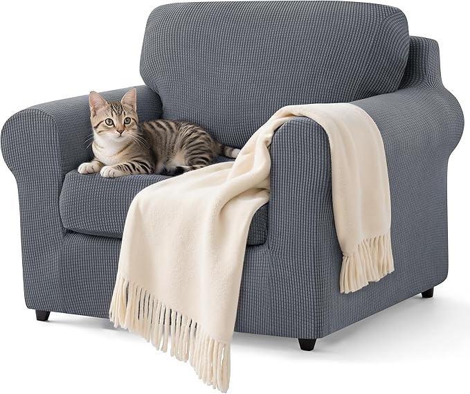 SUBRTEX 3 Pieces Stretch Sofa Slipcover Sets Couch Cover Sets Backrest Cushion