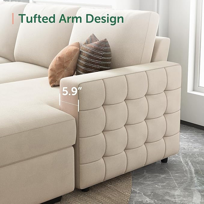 HONBAY Sectional Sleeper Sofa
