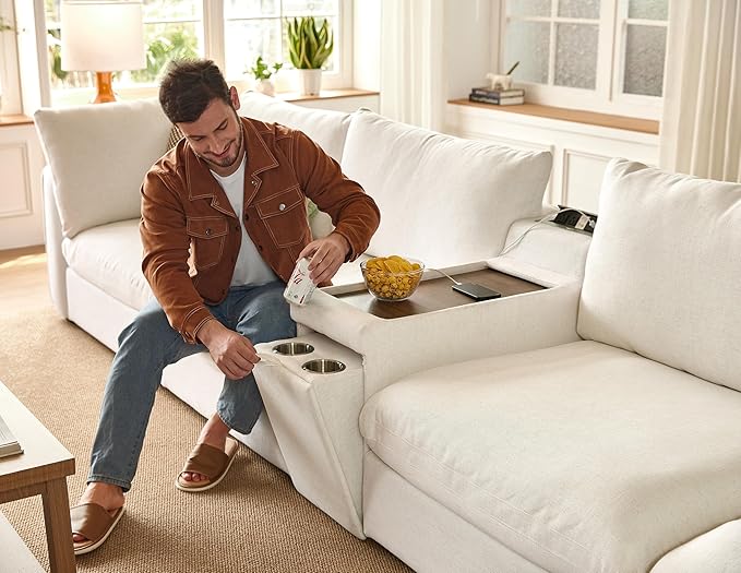 LINSY HOME Oversized Modular Sofa, Cloud Sectional Couch