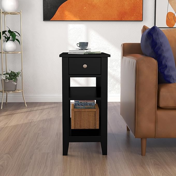 ChooChoo Side Table Living Room, Narrow End Table