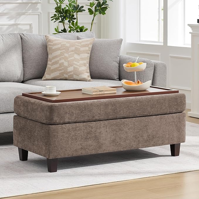 45 Inch Large Storage Ottoman Bench
