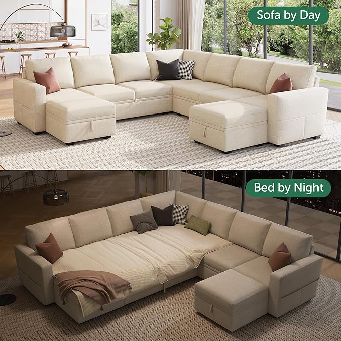 HONBAY Modular Sectional Sleeper Sofa