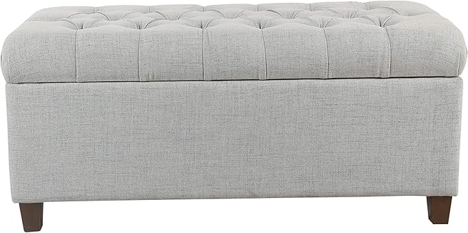Homepop Home Decor Tufted Ainsley Button Storage Ottoman Bench