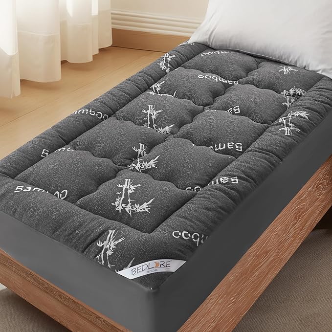 BEDLORE Twin XL Mattress Topper Viscose Derived from Bamboo, Thick Pillow Top