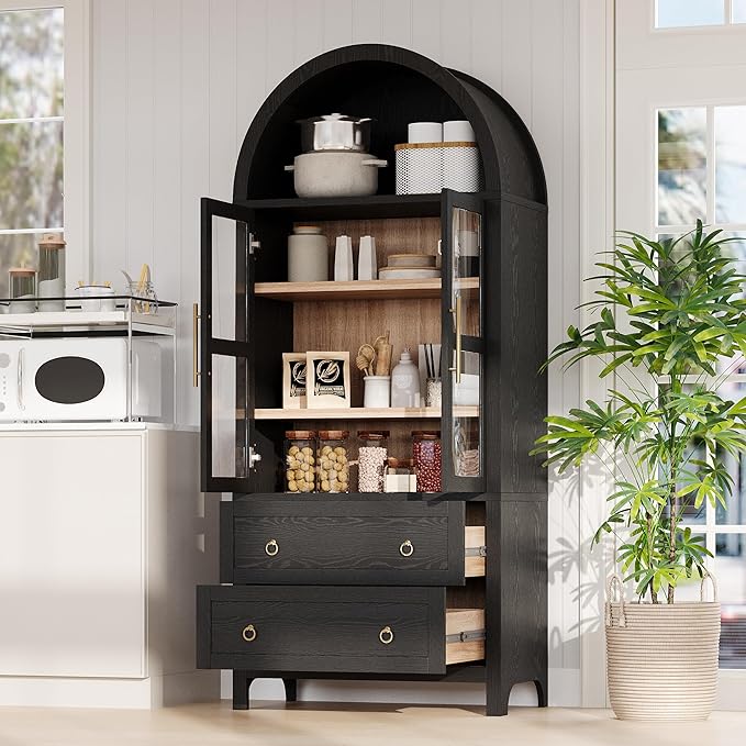71" Arched Storage Cabinets