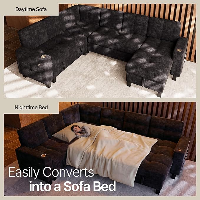 Marsail 110" Sectional Sleeper Sofa