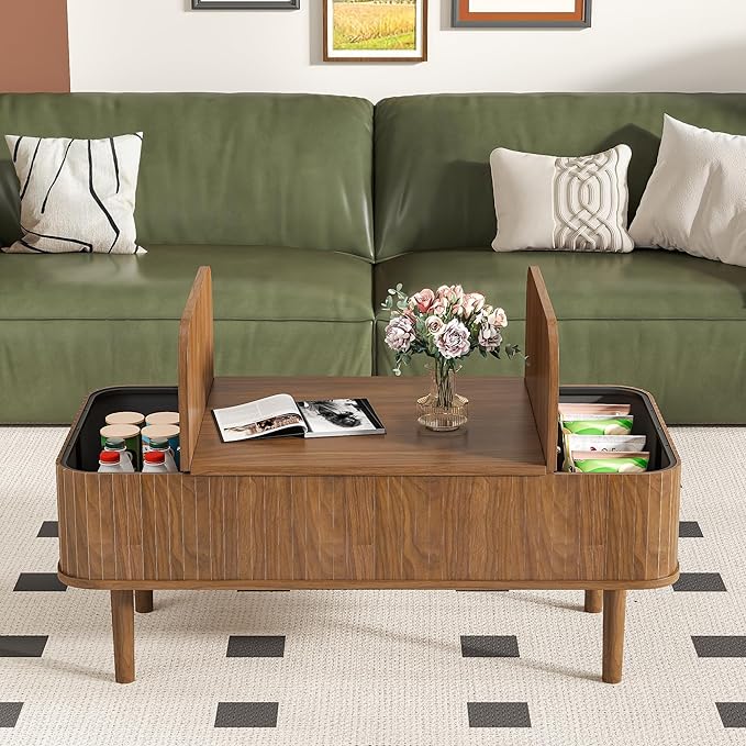 Fluted Lift Top Coffee Table