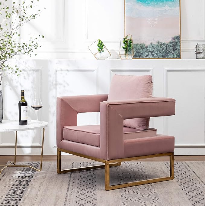 Roundhill Furniture Lenola Upholstered Accent Arm Chair