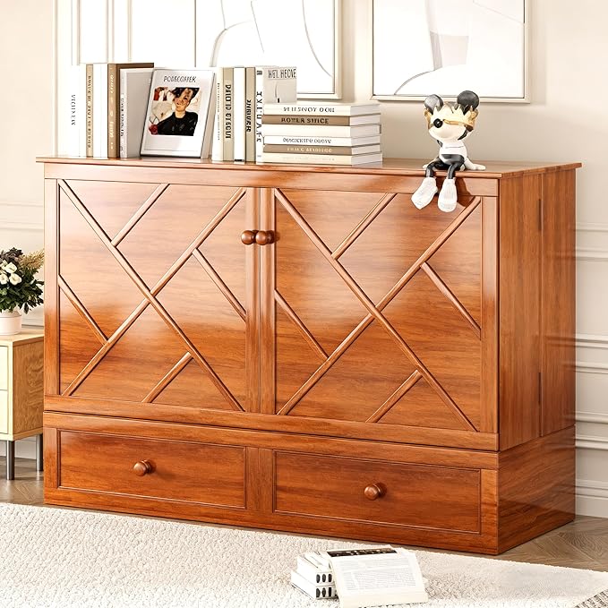 Mjkone Murphy Bed Queen, Cabinet Murphy Bed