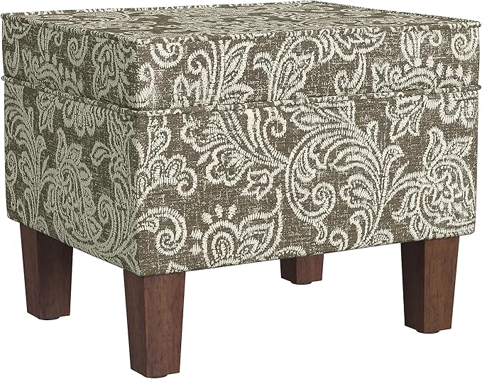 Homepop Home Decor |K7646-A880| Upholstered Modern Rectangular Storage Ottoman