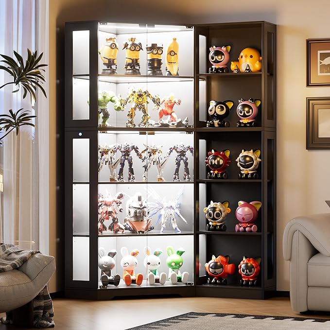 PAKASEPT Corner Display Curio Cabinet