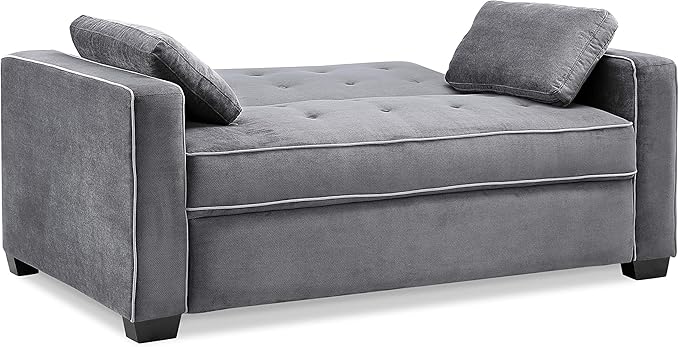 Serta Ainsley 66.5" Convertible Sleeper Loveseat, Full Size, Dreamcoil Comfort