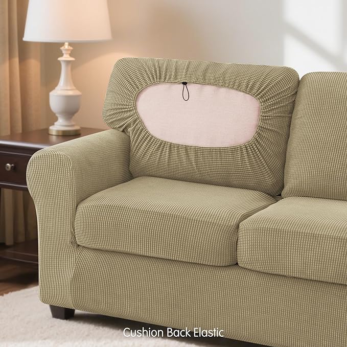 SUBRTEX 5 Pieces Stretch Sofa Slipcover Sets Couch Cover Sets Backrest Cushion
