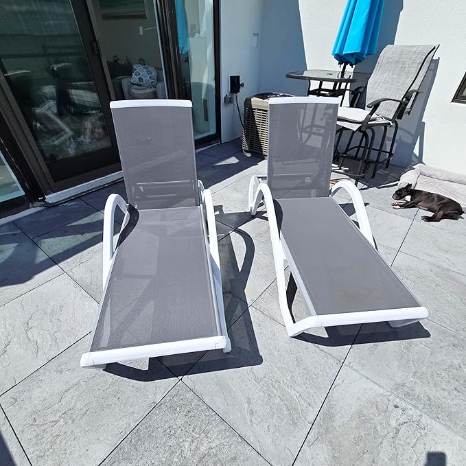 PURPLE LEAF Patio Chaise Lounge Chair