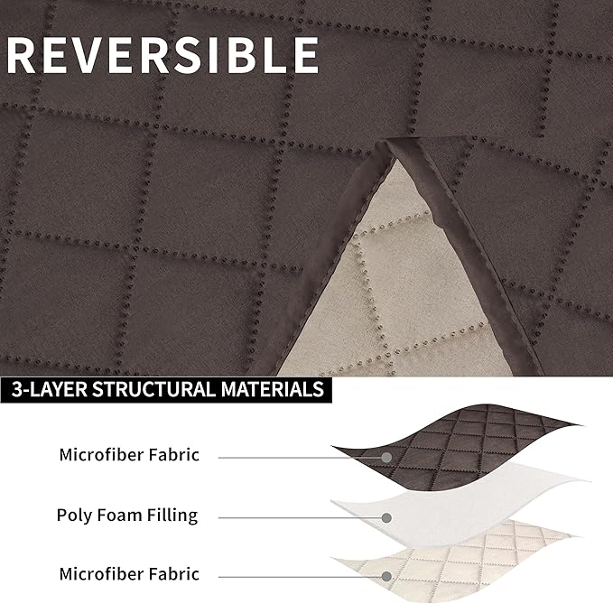 Easy-Going Loveseat Recliner Cover, Reversible Couch Cover