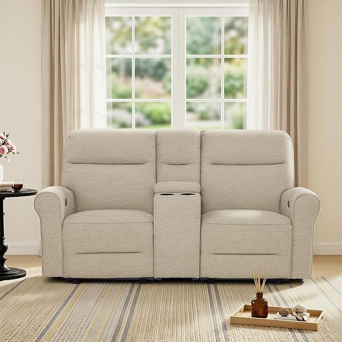 MCombo 78.3" Wall Hugger Power Loveseat Recliner Sofa