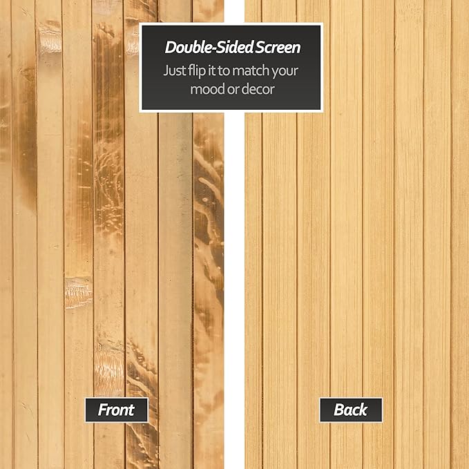 2 ft. Tall Reversible Bamboo Wave Screen